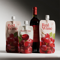 Sacs à bec de sécurité de qualité alimentaire avec impression personnalisée Pochettes à bec verseur Sacs à café liquide pour jus de fruits Sac à vin d'emballage liquide