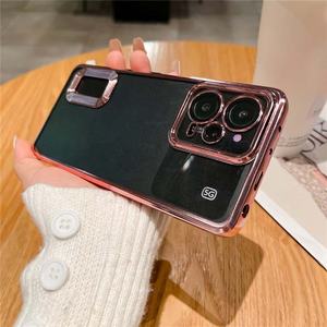 Funda de teléfono con agujero de logotipo Chapado en película protectora de lente para Xiaomi para Redmi Note 12 11 10 Pro Max 8 9 Pro Mi 11T Pro POCO X3 NFC M4 - Product Image 1