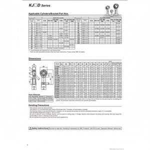 SMC Pneumatics KJ4DA Soporte de extremo de varilla Piezas neumáticas de extremo de varilla de pistón - Product Image 1