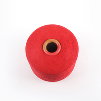Red Regenerated Spun Yarn Knitting Regenerated Cotton Yarn Polyester Cotton Blended Socks Use Melange Yarn