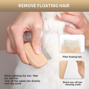 Pettine per toelettatura con manico in legno piccolo a buon mercato all'ingrosso della fabbrica pettine per pulci per cani pettine per pidocchi dell'animale domestico - Product Image 5