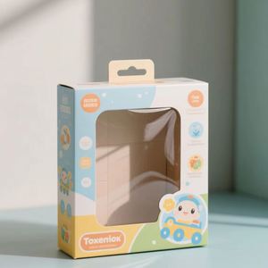 Customized Cute Eco-friendly Self Erecting Rectangle Toy <b>Paper</b> <b>Box</b> with Window for Custom Design and Shape - Product Image 2