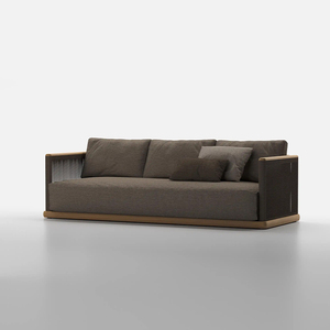 Ensemble de canapés de jardin en teck, mobilier de patio extérieur, ensemble canapé et table basse en teck - Product Image 5