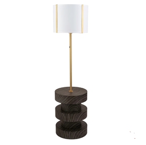 Lampe sur pied en fer noir mat au design simple et luxueux pour hôtel - Product Image 3
