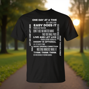 วันละอย่างที่ เสื้อยืดสร้างแรงบันดาลใจเพื่อการฟื้นฟูและสุขภาพจิต สำหรับผู้ใหญ่ แบบยูนิเซ็กซ์ ผ้าฝ้าย คอกลม แขนสั้น เสื้อผ้าส่งเสริมการขาย - Product Image 2