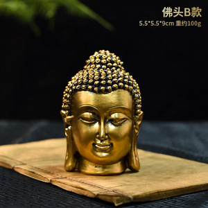 Artesanías de resina hechas a mano ecológicas, venta al por mayor, regalo para <span class=keywords><strong>el</strong></span> hogar, cabeza de <span class=keywords><strong>Buda</strong></span> antigua creativa del sudeste asiático - Product Image 6