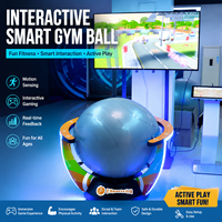 Juego Interactivo de Empujar Pelotas con Sensor de Movimiento, Máquina de Juego Interactiva, Equipo Interactivo con 1 o 2 Pelotas Opcionales para Parques Infantiles Interiores