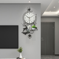 Horloge murale silencieuse en acrylique avec cercles concentriques, design moderne, décoration de luxe pour salon et bureau