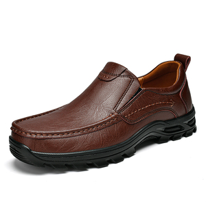 Mocassins pour hommes en cuir faits main, à enfiler, basses, pour le travail en extérieur, la sécurité, la randonnée, le trekking, le backpacking et la marche en tout-terrain - Product Image 2