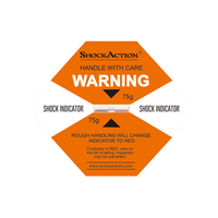 Autocollant indicateur de choc 25G à sensibilité variable pour le transport de marchandises fragiles