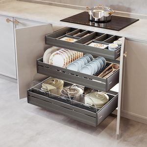 Goldmine armadio da <span class=keywords><strong>cucina</strong></span> estraibile organizer armadio cesti di stoccaggio con divisore mobile morbida chiusura cassetti per armadio - Product Image 6