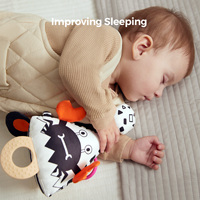Tumama enfants noir et blanc Stimulation visuelle suspendus hochet jouets bébé berceau suspendu Cube & Triangle balle souple bébé poussette jouet ensemble