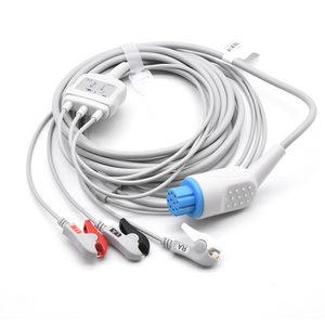 Datex Ohmeda S/5 As/3 Compatibel 10 Pin Connector <span class=keywords><strong>Ecg</strong></span> Kabel Met Leadwires 3 Leads Snap Iec Caremed Fabriek Van Hoge Kwaliteit - Product Image 6
