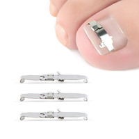 Kit de soins des pieds classique portable en acier inoxydable pour la correction des ongles incarnés, avec orthèse à rainure pour ongles et patch de correction, pour pédicure