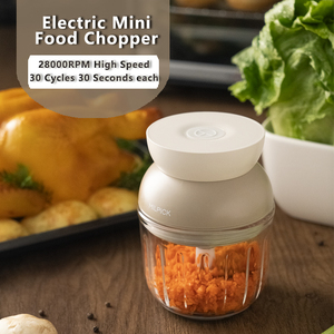 Picadora Eléctrica Multifuncional de 300 ml, <span class=keywords><strong>Mini</strong></span> Picadora Manual para Ajo, Frutas, Nueces, Carne, Verduras, Cebolla - Product Image 1