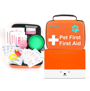 AMAIN Kit de primeros auxilios <span class=keywords><strong>para</strong></span> perros y gatos, suministros de primeros auxilios <span class=keywords><strong>para</strong></span> mascotas, caja de emergencia <span class=keywords><strong>para</strong></span> veterinarios, botiquín de primeros auxilios <span class=keywords><strong>para</strong></span> mascotas <span class=keywords><strong>para</strong></span> viajes - Product Image 1