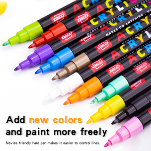 0.7mm disegno pennarelli in acrilico Set di colori 120 permanente cancellabile a secco e a umido per carta all'ingrosso - Product Image 2