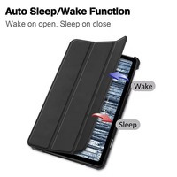 Pour Nokia T21 8 pouces 2022 support à trois volets Smart Cover Flip PU mince étui rigide pour tablette pour l'année 2022