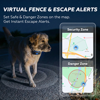 Collar Inteligente para Perros con GPS, Posicionamiento en Tiempo Real, Valla Virtual, Luz LED, Indicaciones Sonoras, Monitor de Salud, Diagnóstico IA, Resistente al Agua, 20+ Funciones