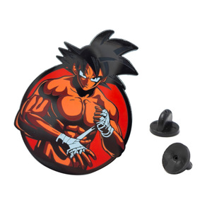 Insignia de Metal personalizada de aleación de Zinc de Goku, Pin de esmalte duro pintado tallado y estampado UV para entusiastas del fitness - Product Image 5