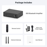 Çift kanallı ev ses sistemi Hi-Fi kablosuz Stereo güç amplifikatörü 100w