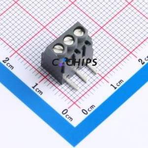 210-A-121/03 <b>Screw</b> Terminal <b>Block</b> Bent Lead Through Hole,P=3.5mm Connector 1x3P 3.5mm Gray Through Hole - Product Image 1