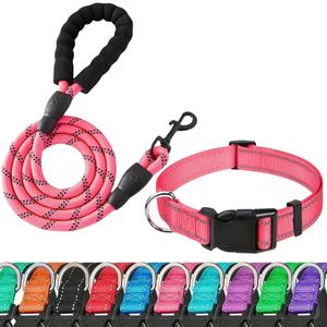 <span class=keywords><strong>Collar</strong></span> y correa duraderos para perro al por mayor, Conjunto personalizado de nailon reflectante de lujo, <span class=keywords><strong>collar</strong></span> y correa para perro, collares y correas - Product Image 1