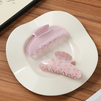 Nouvelles pinces à cheveux en PVC pour femmes, pinces requin géométriques en acrylique, pinces à cheveux tendance à rayures, vente en gros