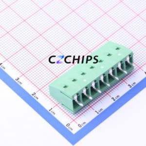 DB128V-5.08-7P-GN-S Screw Terminal Block Through hole Component (THT),P=5.08mm Connector 1x7P 5.08mm Green Through Hole - Product Image 2