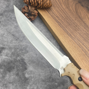 Couteaux à lame fixe de survie à Offre Spéciale manche vert couteau d'autodéfense couteau de chasse lame fixe - Product Image 3