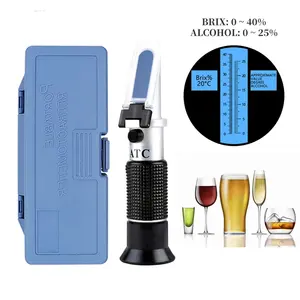 RHW-25brixATC बिक्री के लिए पोर्टेबल शराब अंगूर ब्रिक्स Refractometer