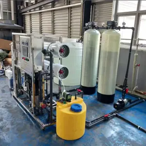 Mesin kemasan sachet sistem RO jam, 500 liter precio de sus maquina puricadora de agua 2ton mesin baja tahan karat
