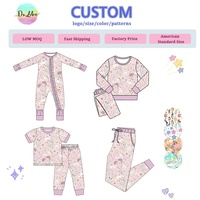 Ensemble mystère de pyjamas boutique, vêtements personnalisés, vêtements de nuit pour enfants, vêtements en bambou à fermeture éclair, vêtements en gros pour Pâques