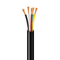 Câble en cuivre sans oxygène multicœur flexible AVVR, gainé de PVC, classé IP68 pour les systèmes de sécurité CCTV, les équipements audio, le câblage de signal