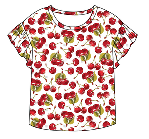 Nouveauté : Haut à manches bouffantes pour fillettes, motif fruits estival <span class=keywords><strong>amusant</strong></span>, vêtements décontracté<span class=keywords><strong>s</strong></span> élégants pour enfants, motif personnalisé, t-shirt pour bébé fille - Product Image 3
