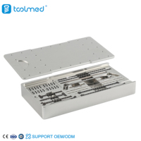 Perangkat Sistem Pelat Pengunci Titanium Mini Veteriner Toolmed, Instrumen Bedah Ortopedi Lengkap untuk Klinik Hewan Kecil