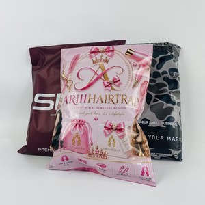 Bolsas de Envío de Poliéster Rosa con Impresión Completa de Lujo, Bolsas de Correo con Diseño Personalizado para Pelucas y Productos de Cuidado Capilar - Product Image 2