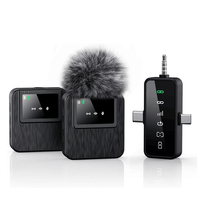 Mini micrófono profesional 3 en 1 para IPhone Android 328ft Range 20H Batería Cancelación de ruido TikTok Grabación inalámbrica