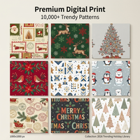 Tela DBP de punto suave de poliéster doble cepillado, con estampado digital personalizado, para artesanías de boutique, sin MOQ, ideal para la festividad navideña.