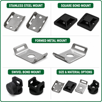 Support de fixation adhésif pour serre-câbles, base de faisceau de câbles adhésive, support de câble pivotant en métal et plastique, fixation personnalisée OEM