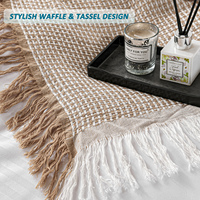 BLX 2022 été refroidissement bambou laine Jacquard canapé couvertures Super doux glands avec Festival personnage nouveau Design pour