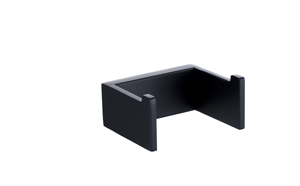 Accessoires de salle de bain Étagère à serviettes simple <span class=keywords><strong>murale</strong></span> en acier inoxydable noir mat avec <span class=keywords><strong>verre</strong></span> - Product Image 4