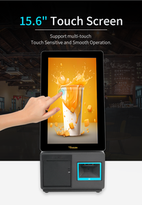 15.6 inch tự dịch vụ đặt hàng thanh toán màn hình cảm ứng kiosk tự trả tiền máy kiosk cho chuỗi cửa hàng nhà hàng - Product Image 3