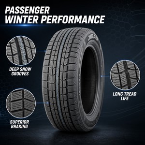 Pneu hiver JIBAO 185/60R15 TS1 - Conception dense pour la sécurité sur les routes glacées - Product Image 2