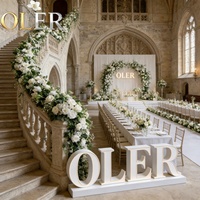 Chemin de table en fleurs artificielles OLERAY, expédition rapide, hydrangea ivoire, soie, décoration de centre de table pour mariage