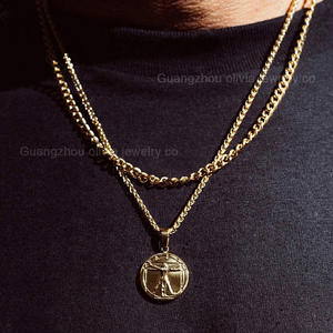 Pendentif pour homme, collier zwling péruvien en en acier inoxydable, pièce de monnaie ronde sculptée, pâques, de jésus, nouveauté, 1 pièce - Product Image 6