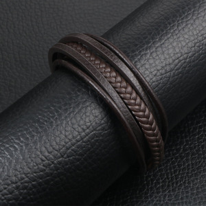 Multi Layer Woven <b>Bracelet</b> With <b>Metal</b> Buckle Unisex Fashion Accessory CE558 - Product Image 4