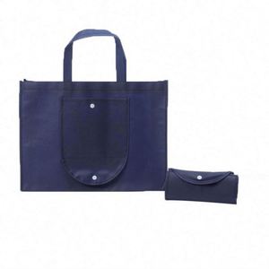 Sac à main personnalisé, sac pliable non tissé avec bouton de couture, sacs de shopping écologiques, emballage cadeau en gros - Product Image 3