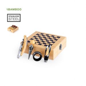 En gros, Ensemble à vin réutilisable en métal avec support en bois, tire-bouchon, décapsuleur, ouvre-bouteille, bouchon de bouteille, décanteur et anti-goutte - Product Image 4