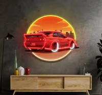 Enseigne au néon 3d au design personnalisable enseigne au néon Led personnalisée logo enseignes de voiture Art de voiture utilisé pour les affiches de magasin